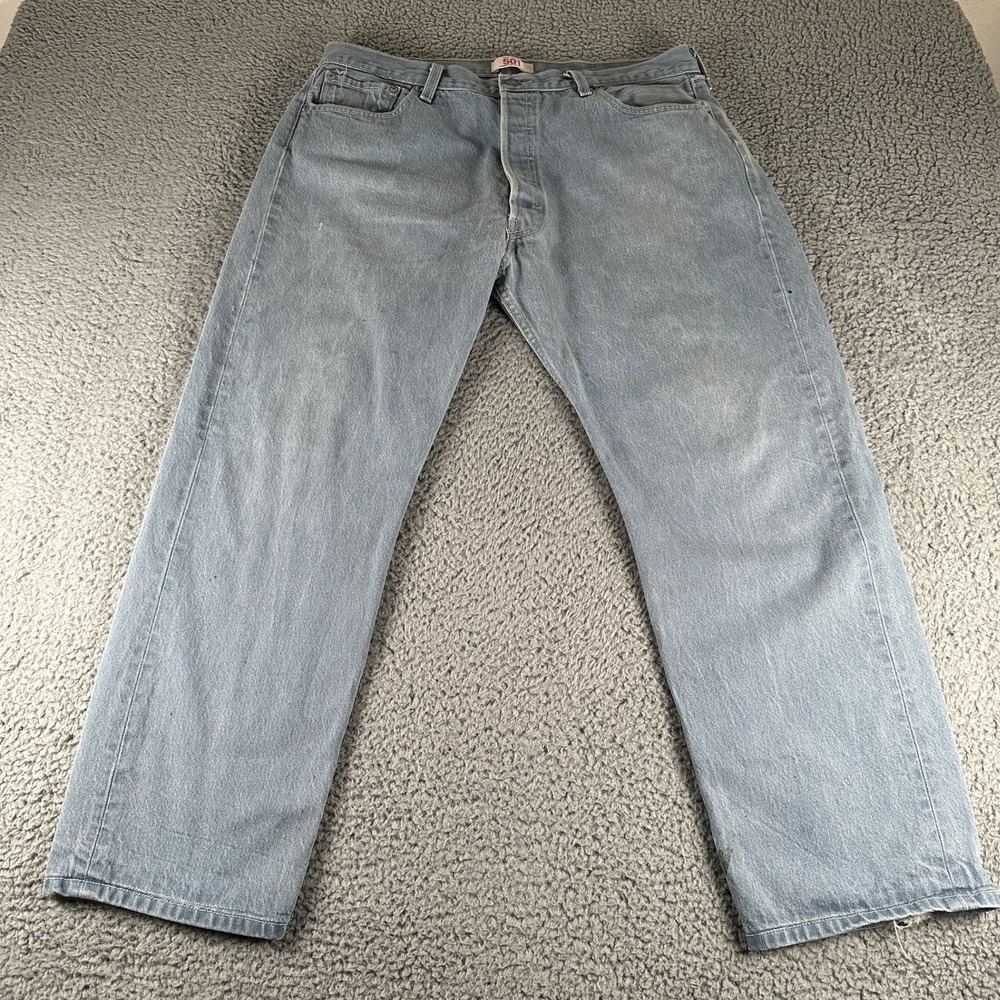 Vtg Levis 501XX Jeans Mens 38x30(36x28 Fit)Light Blue‎ Wash Straight Leg Y2K